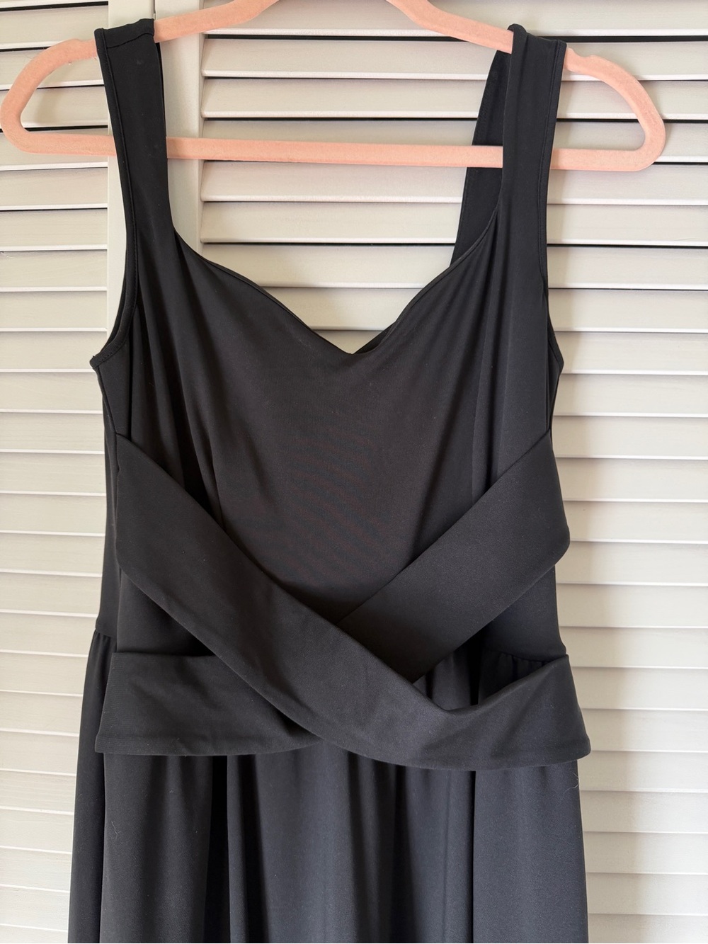 Halara Built in bra Black Sleeveless Midi Dress - Picture 5 of 8